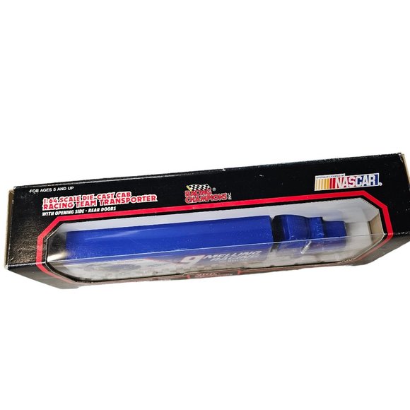 Racing Champions #9 Bill Elliot Melling Blue NASCAR Race Car Transporter‎ 1/64 - Picture 2 of 9